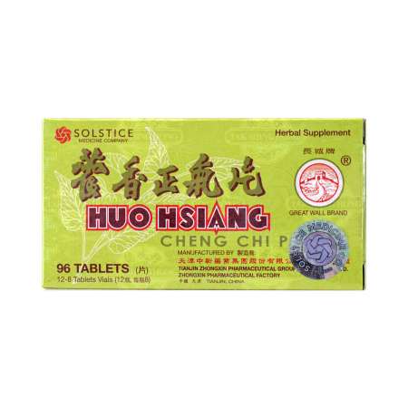 GREAT WALL BRAND Huo Hsiang Cheng Chi Pien (Huo Xiang Zheng Qi Pian) Herbal  Supplement 96 Tablets - Tak Shing Hong
