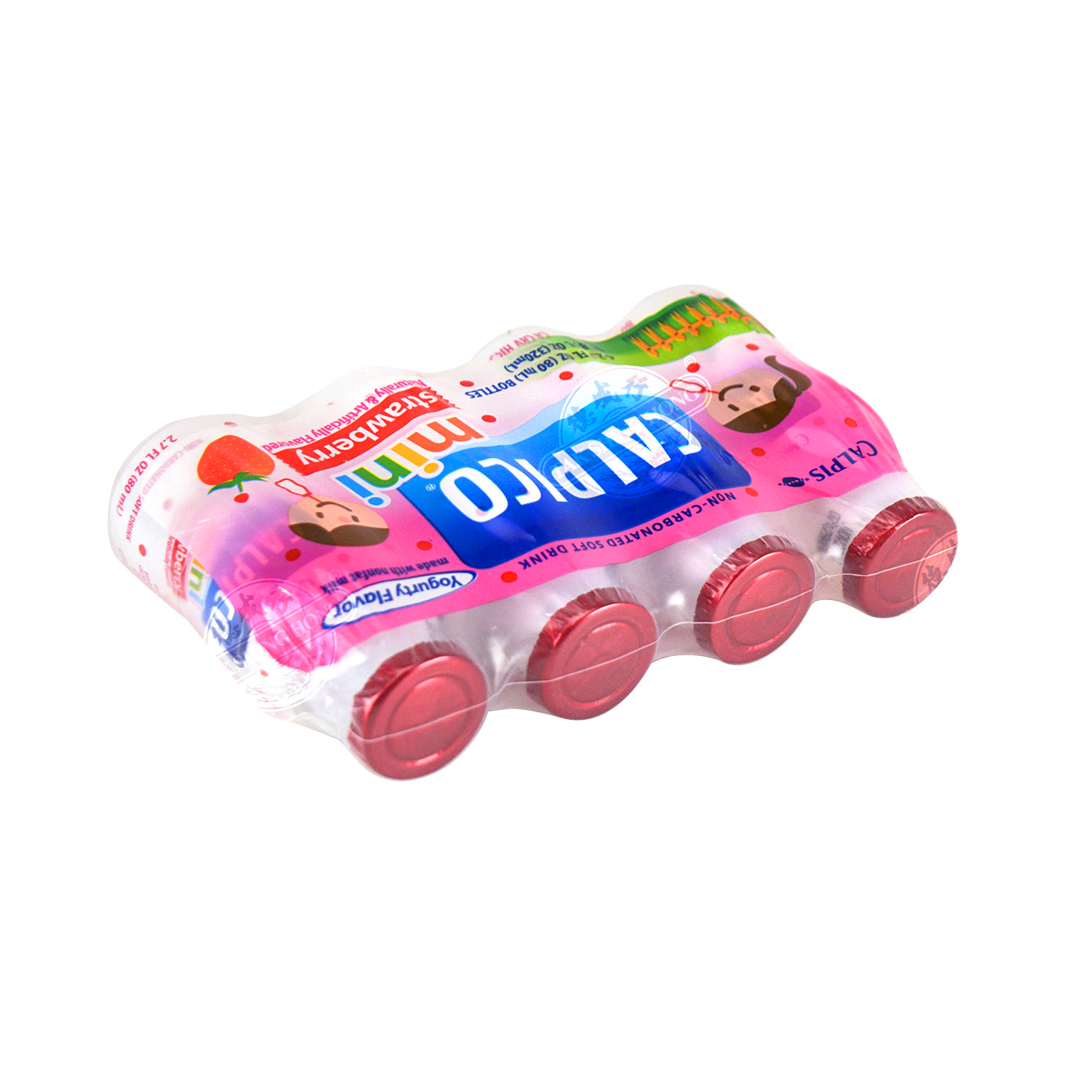CALPICO Non Carbonated Soft Drink Strawberry Flavor 320ml Mini Pack 80mlX4Bottles Tak Shing Hong