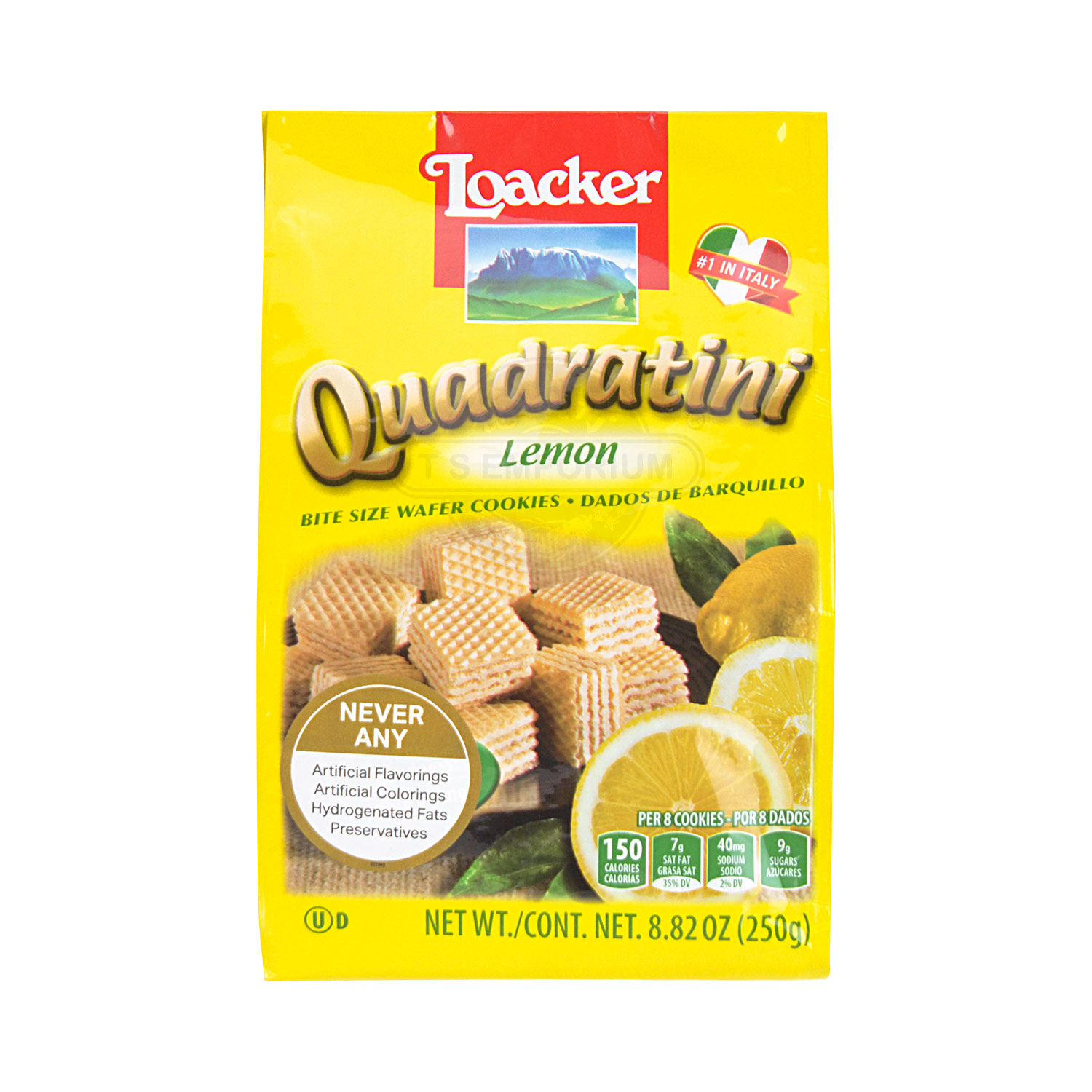 LOACKER Quadratini Wafer Cookies Lemon Flavor 250g Tak Shing Hong