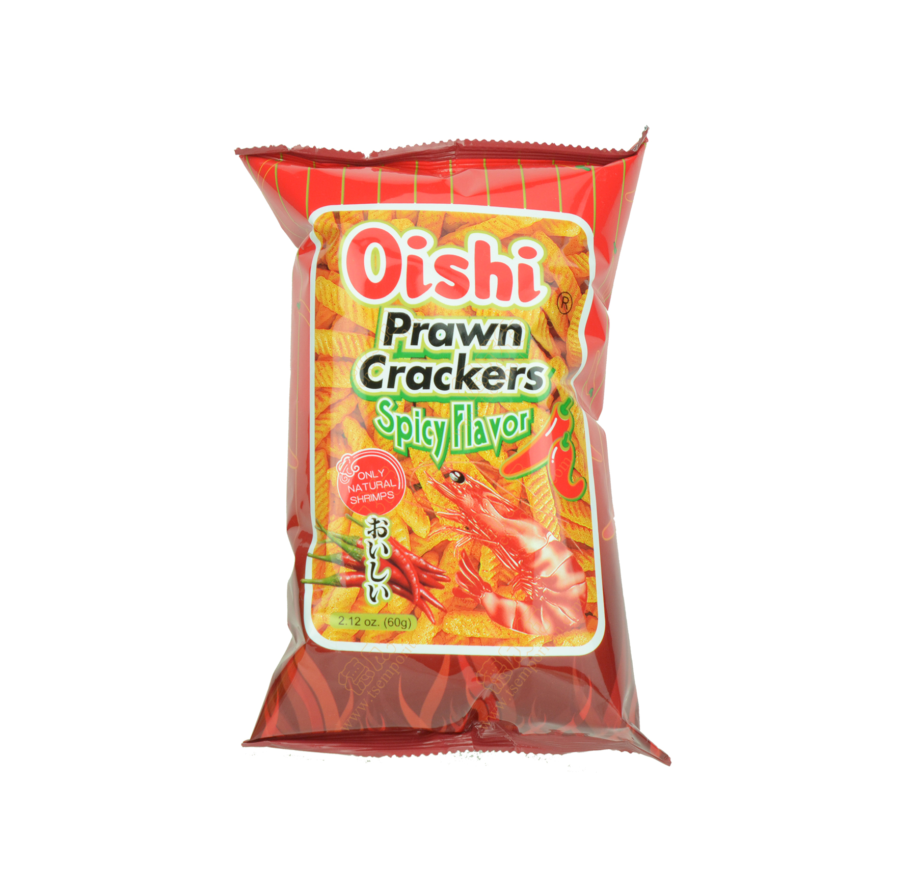 OISHI Prawn Crackers, Spicy Flavor 60g Tak Shing Hong