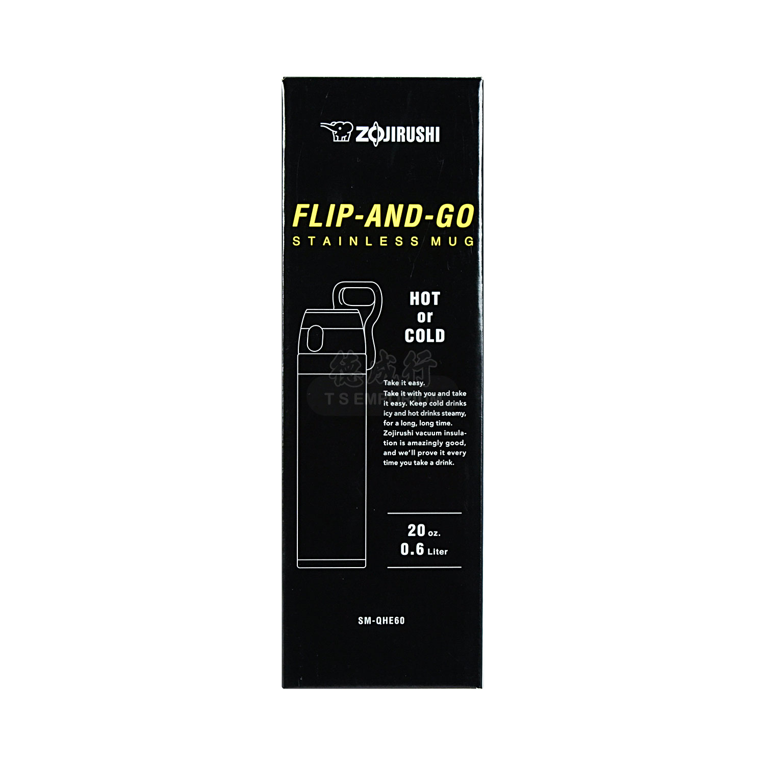 ZOJIRUSHI FlipandGo Stainless Mug Hibiscus Red 20oz / 0.60L (SM