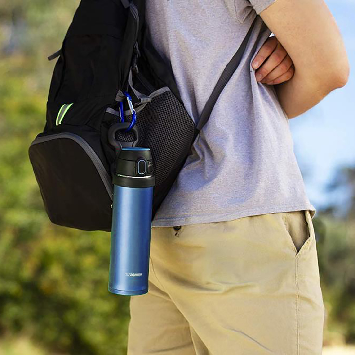 ZOJIRUSHI FlipandGo Stainless Mug Cobalt Blue 16oz / 0.48L (SM