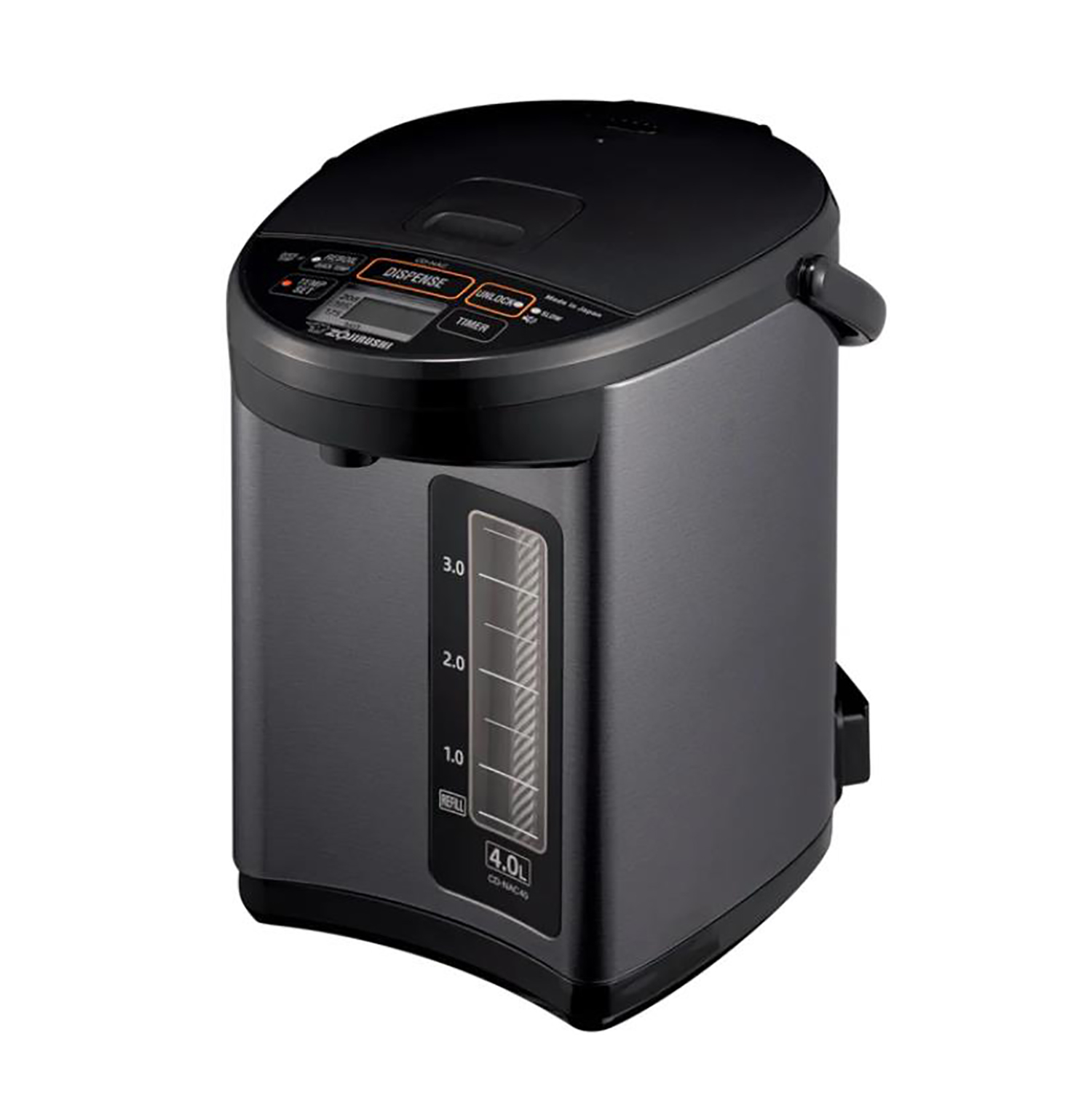 ZOJIRUSHI Water Boiler & Warmer Metallic Black, 4.0L (CDNAC40