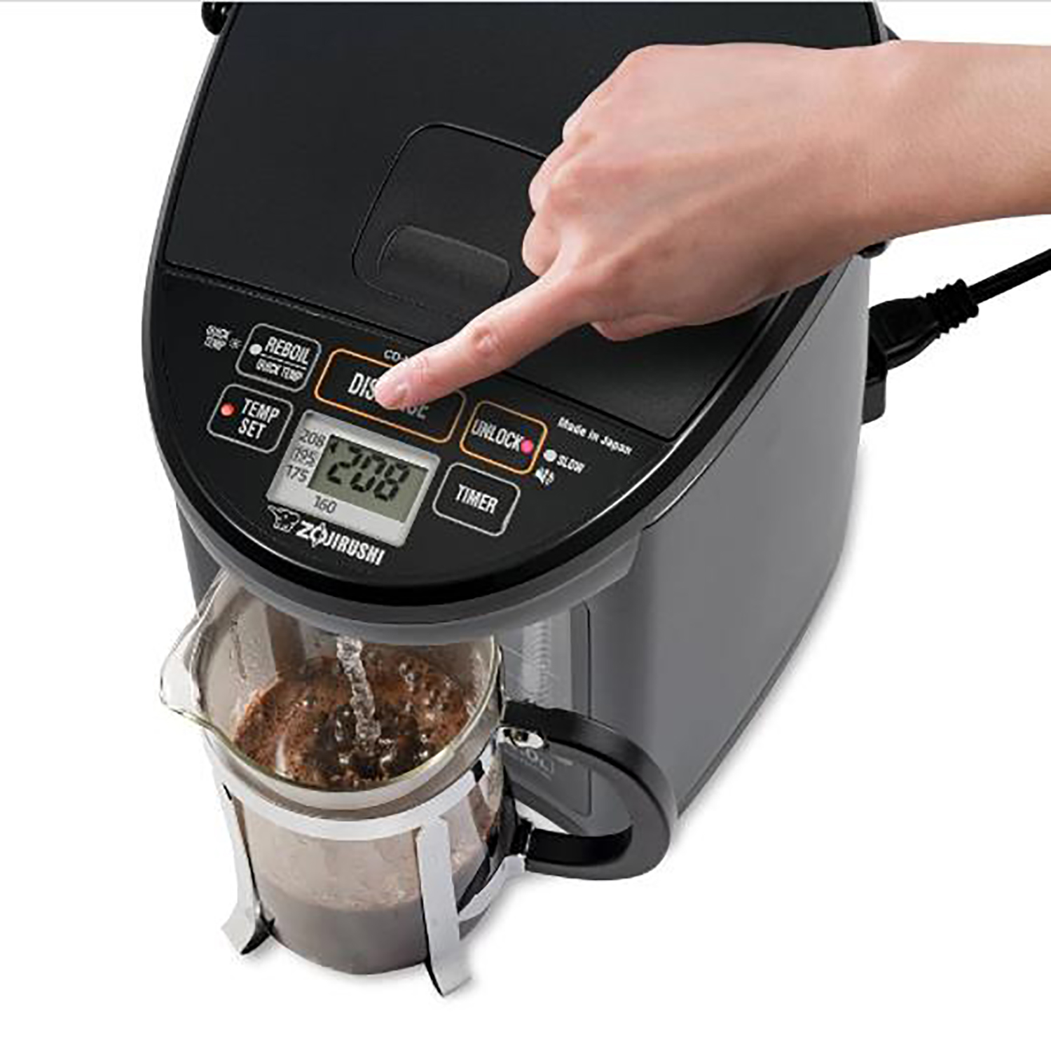 ZOJIRUSHI Water Boiler & Warmer Metallic Black, 4.0L (CDNAC40