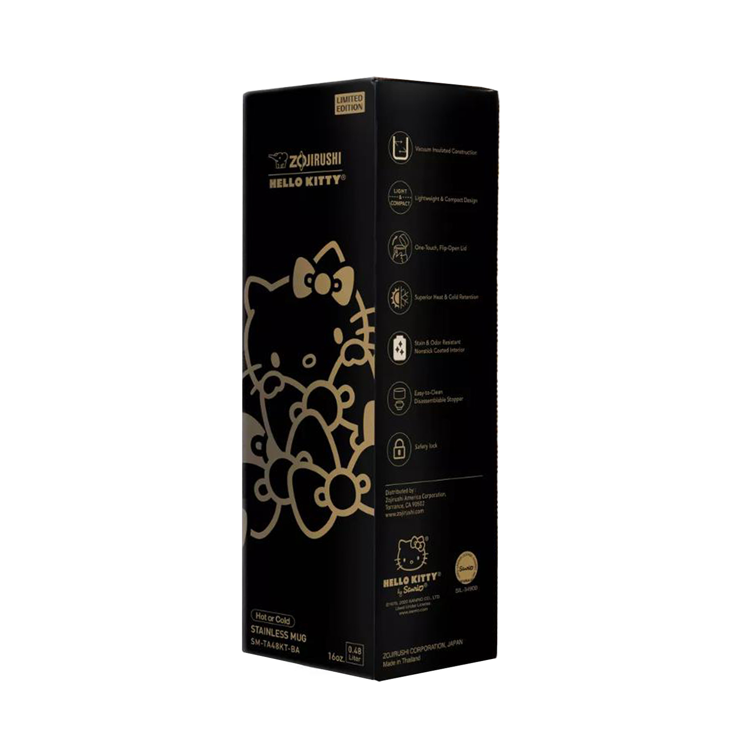 ZOJIRUSHI Hello Kitty Collection Stainless Mug Black 16oz / 0.48L (SMTA48KTBA) Tak Shing Hong