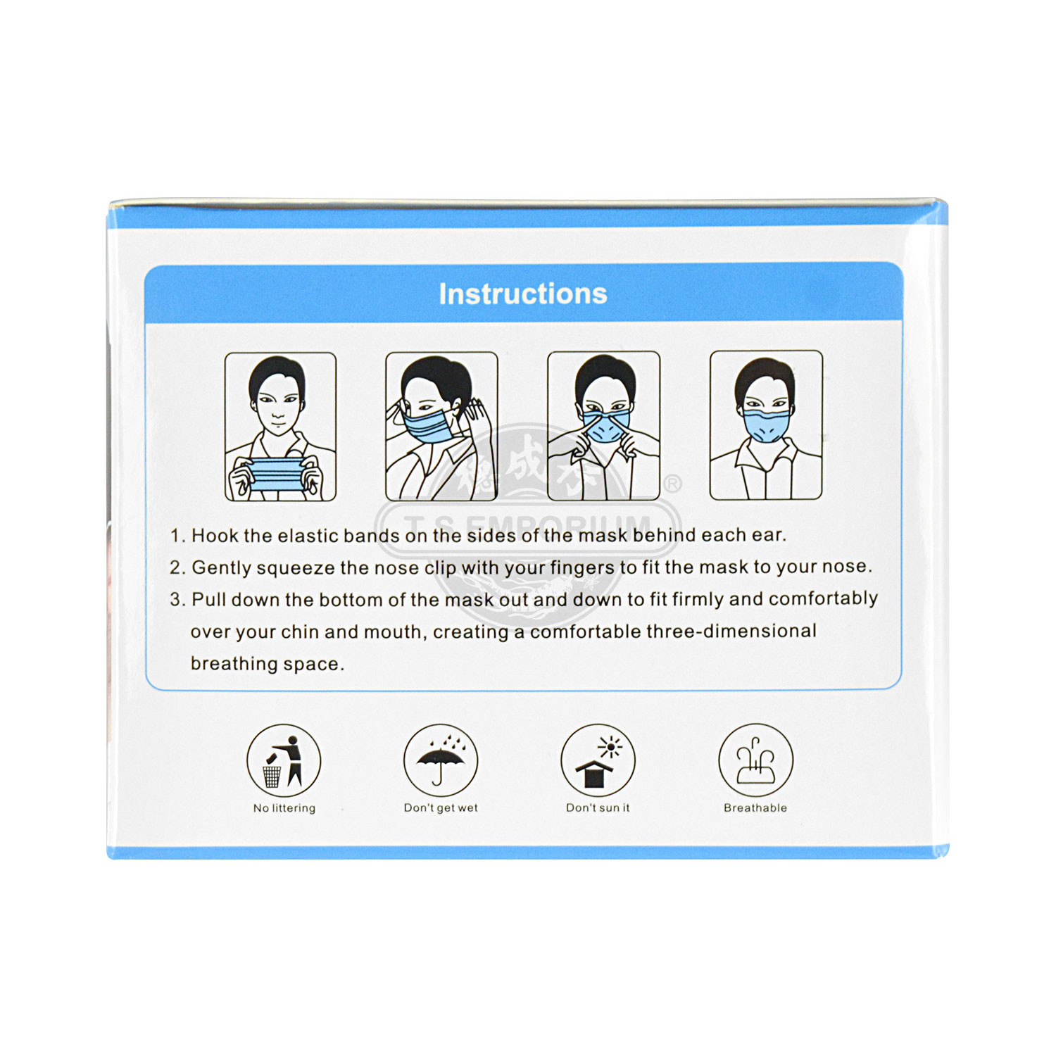 BOSSNSU Disposable Face Mask (Non Medical) 50pcs Tak Shing Hong