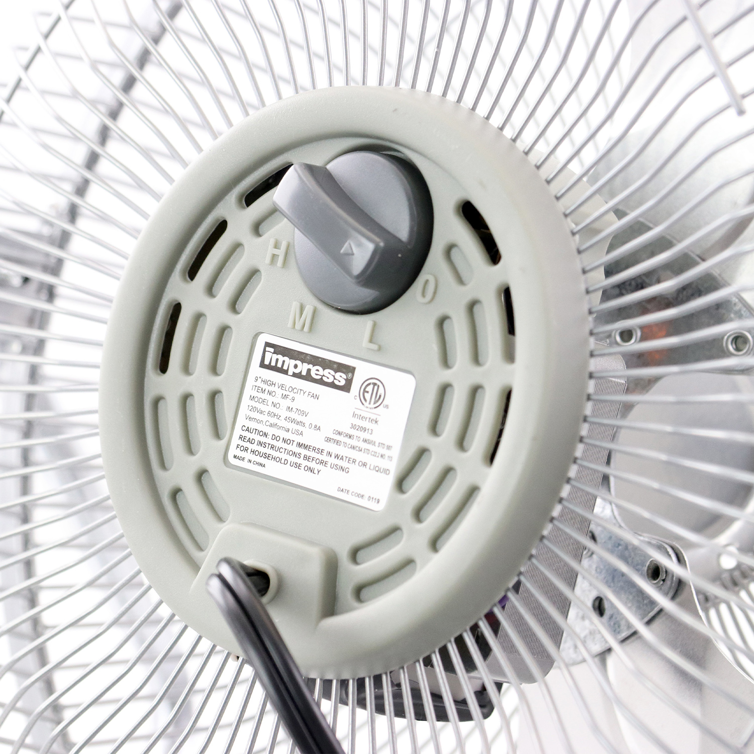 IMPRESS 9 Inch HighVelocity Electric Fan in Silver (IM709V) Tak