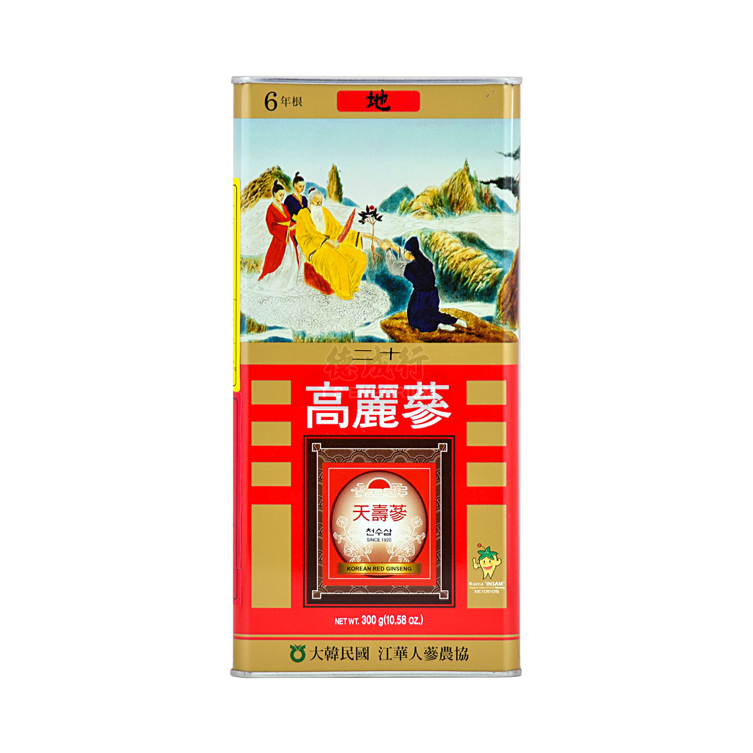 韩国天寿参 高丽参蜂蜜 (红参) 6年根-切片 200g - 美国德成行