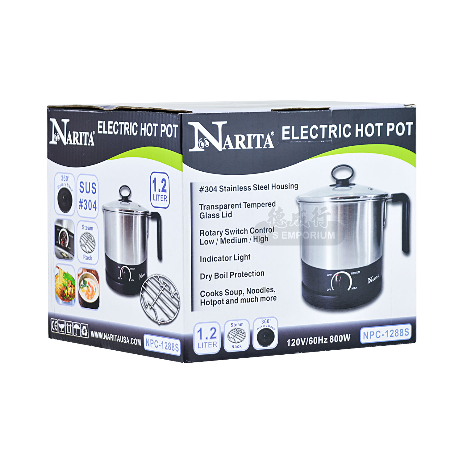 NARITA Electric Hot Pot 1.2L NPC1288S Tak Shing Hong