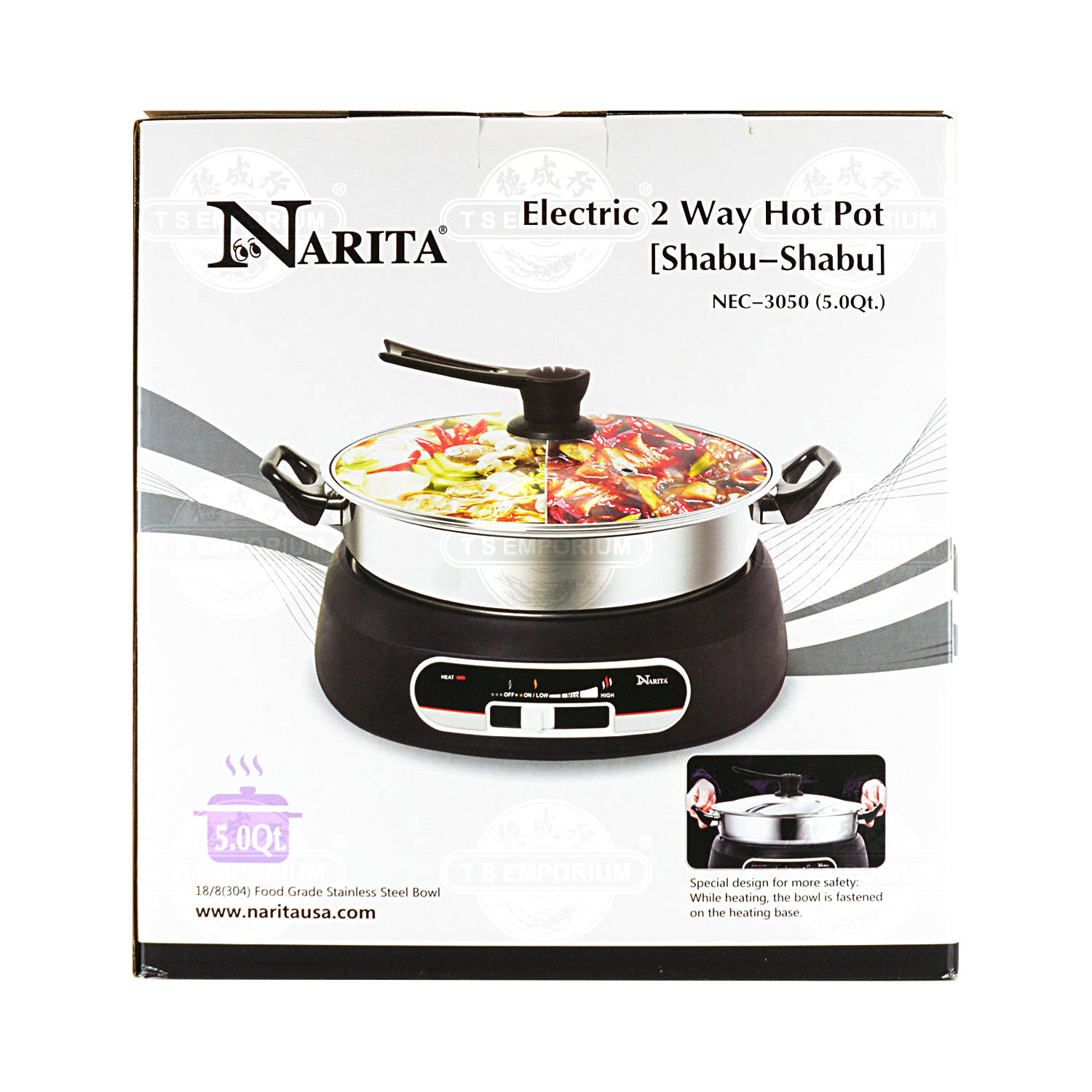 NARITA Electric 2 Way Hot Pot 5.0QT NEC3050 Tak Shing Hong