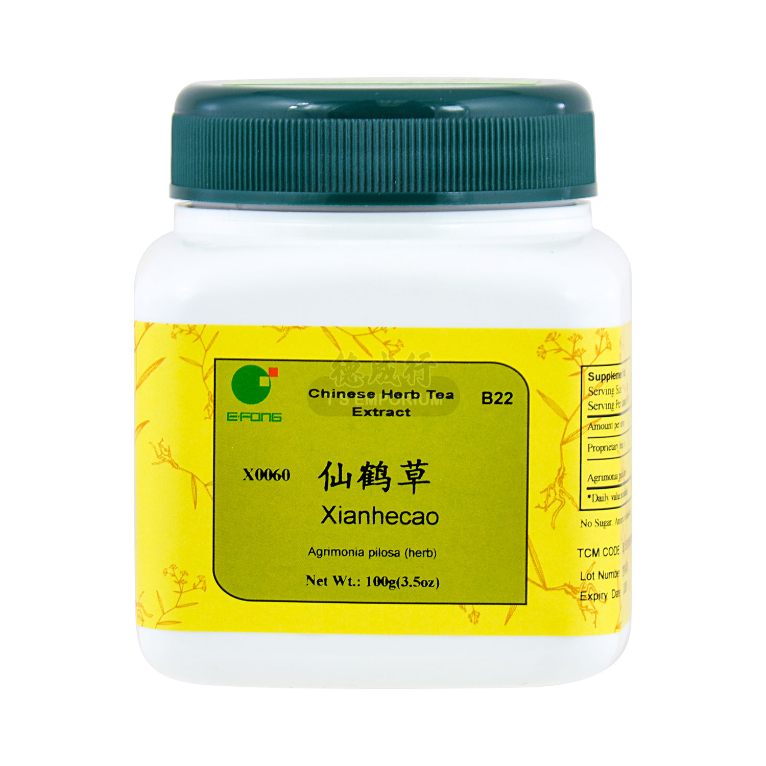 EFONG Chinese Herb Tea Extract Powder XianHeCao 100g/3.5oz Tak