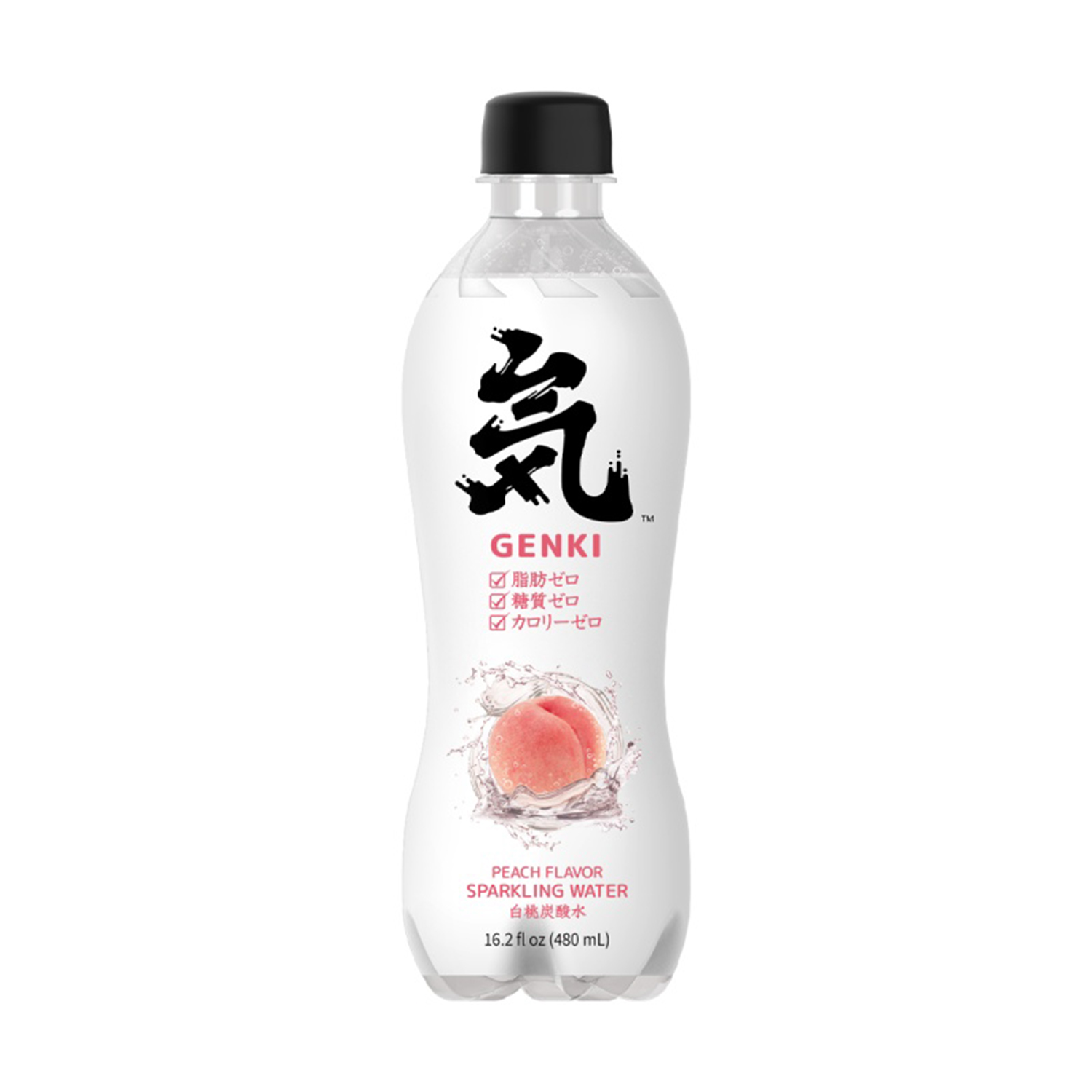 GENKI FOREST Sparkling Water Peach Flavor 480ml Tak Shing Hong