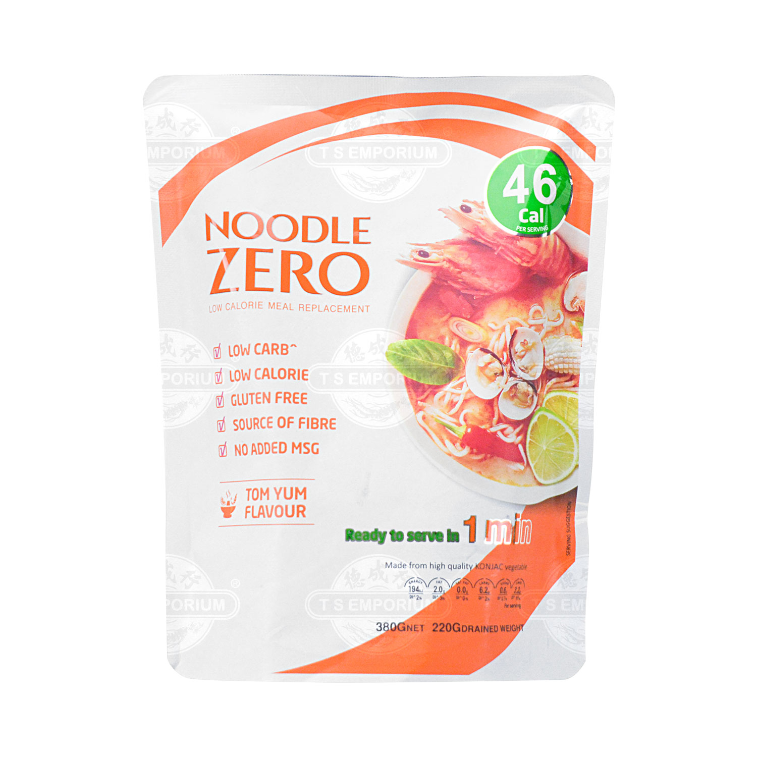NOODLE ZERO Konjac Noodles (Tom Yum Flavour) 380g Tak Shing Hong