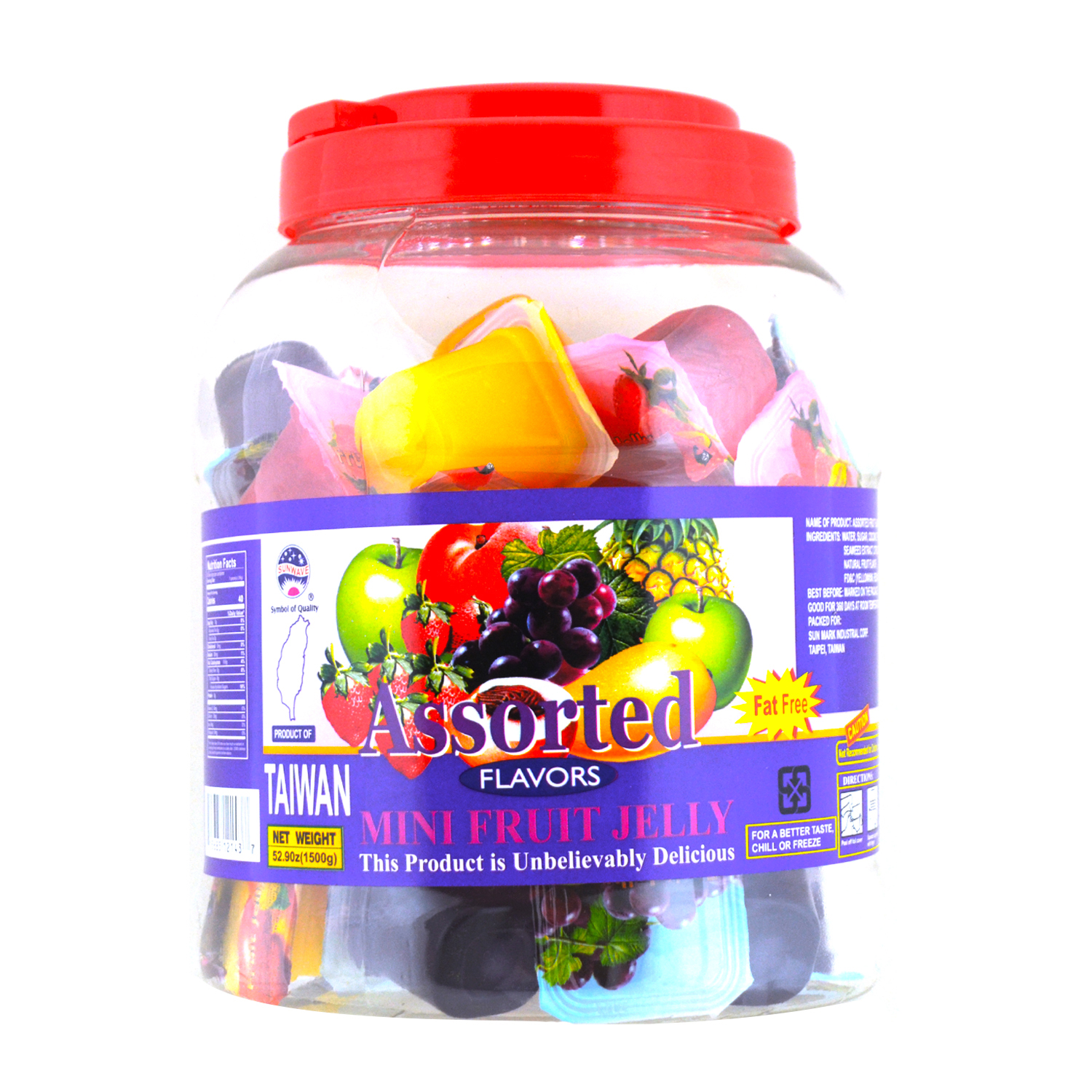 SUNWAVE Assorted Mini Fruit Jelly 1500g Tak Shing Hong