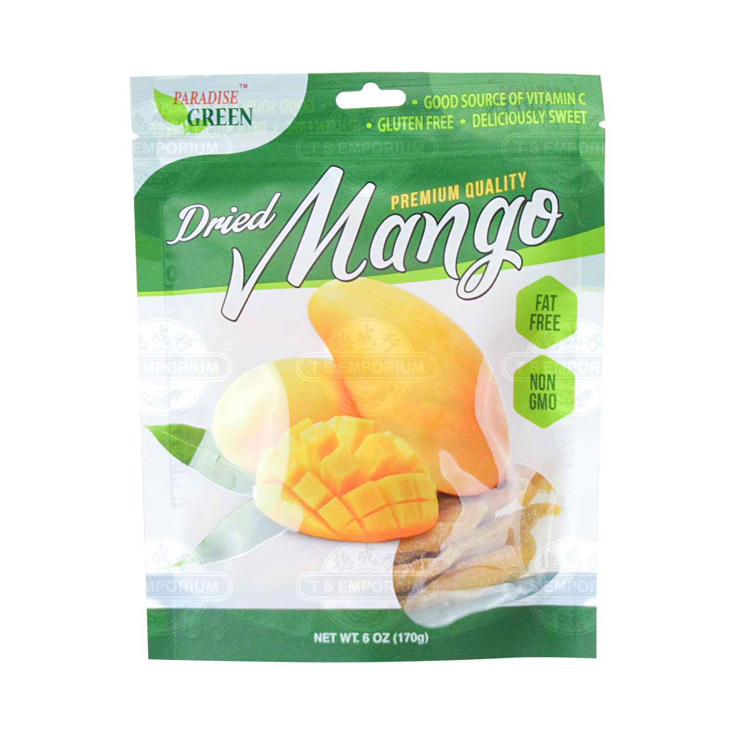 PARADISE GREEN Dried Mango 170g Tak Shing Hong