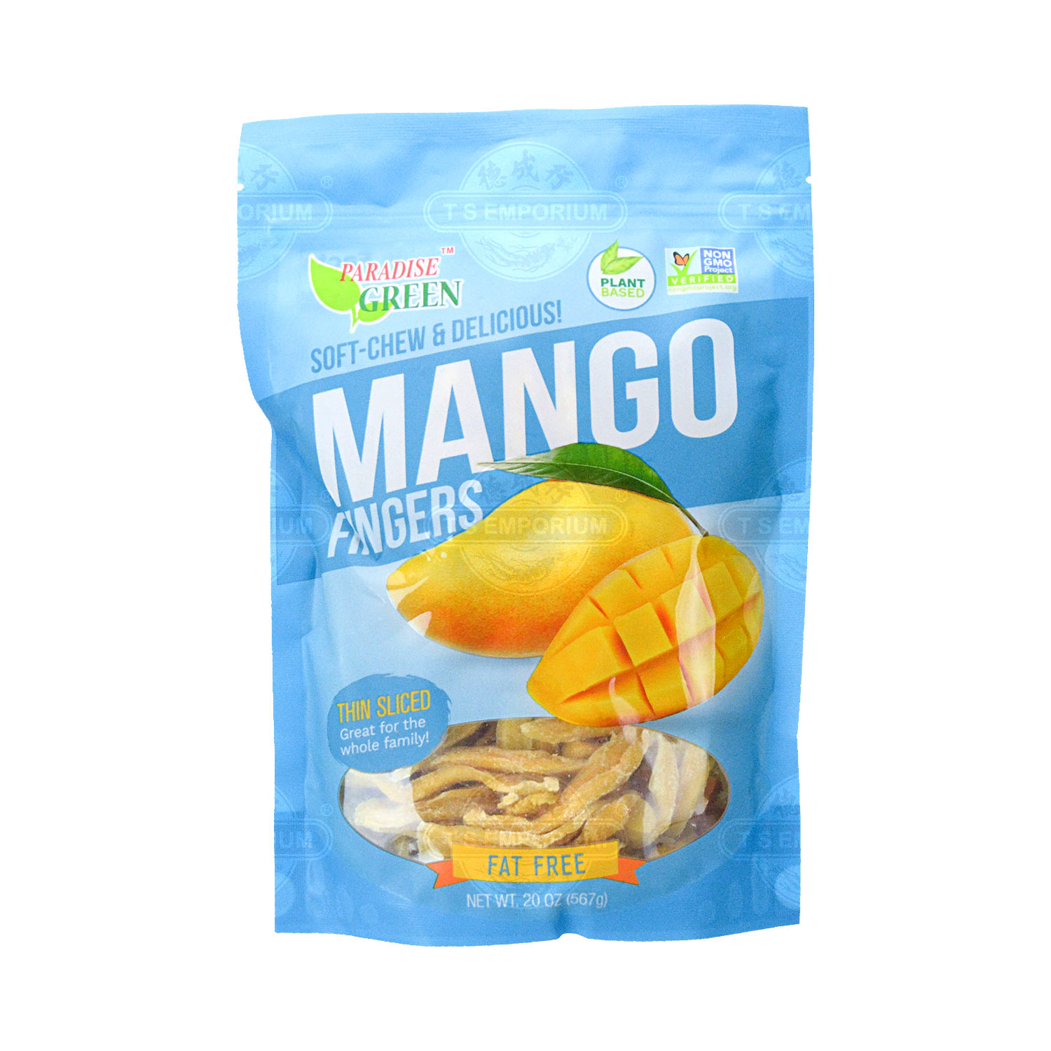 PARADISE GREEN Dried Mango Fingers 680g Tak Shing Hong
