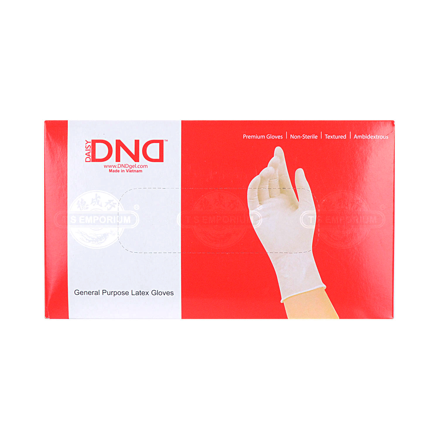 DAISY DND General Purpose Latex Gloves (XL) 100pcs Tak Shing Hong