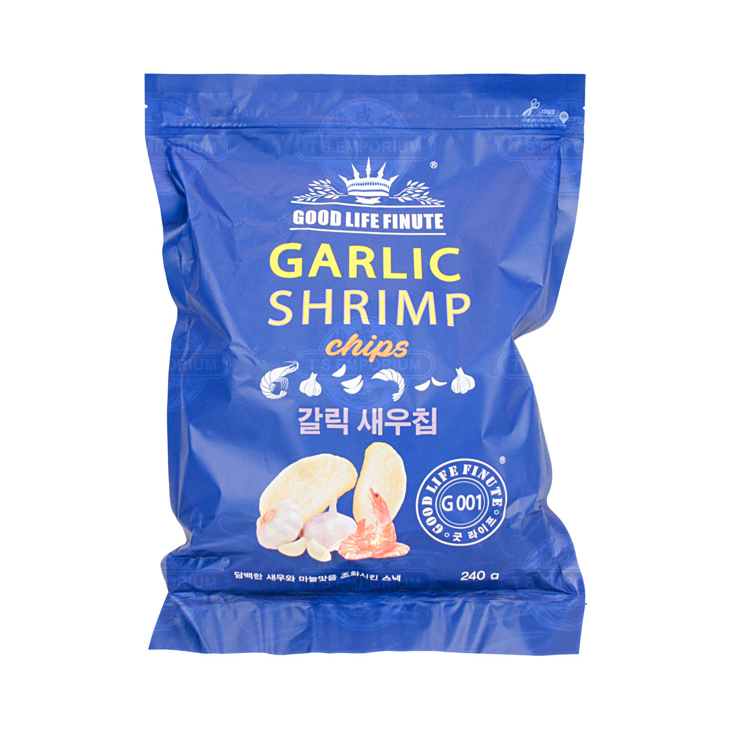 GOOD LIFE FINUTE Garlic Shrimp Chips 240g Tak Shing Hong