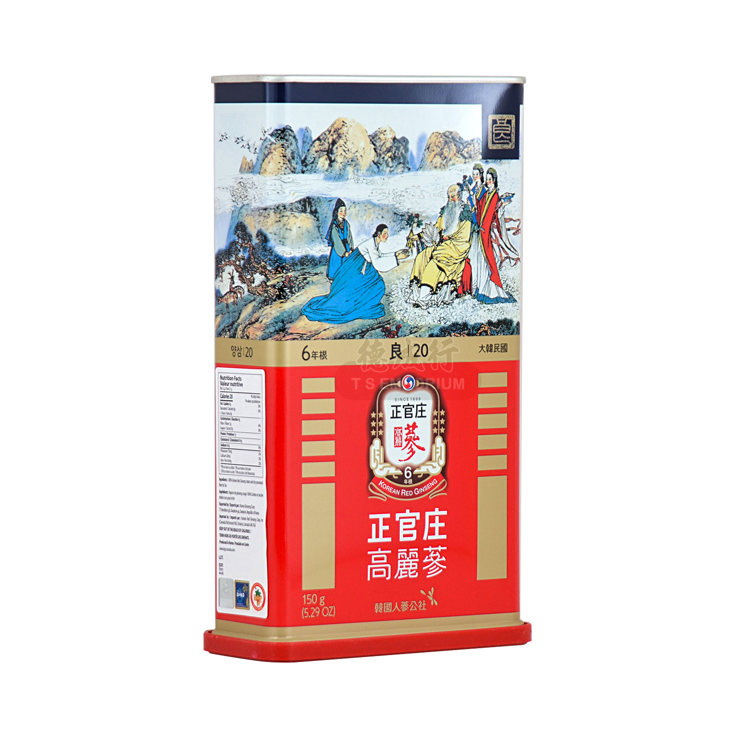 ZGZ Korean Red Ginseng Root 6 Years Old (GOOD20) 150g Tak Shing Hong