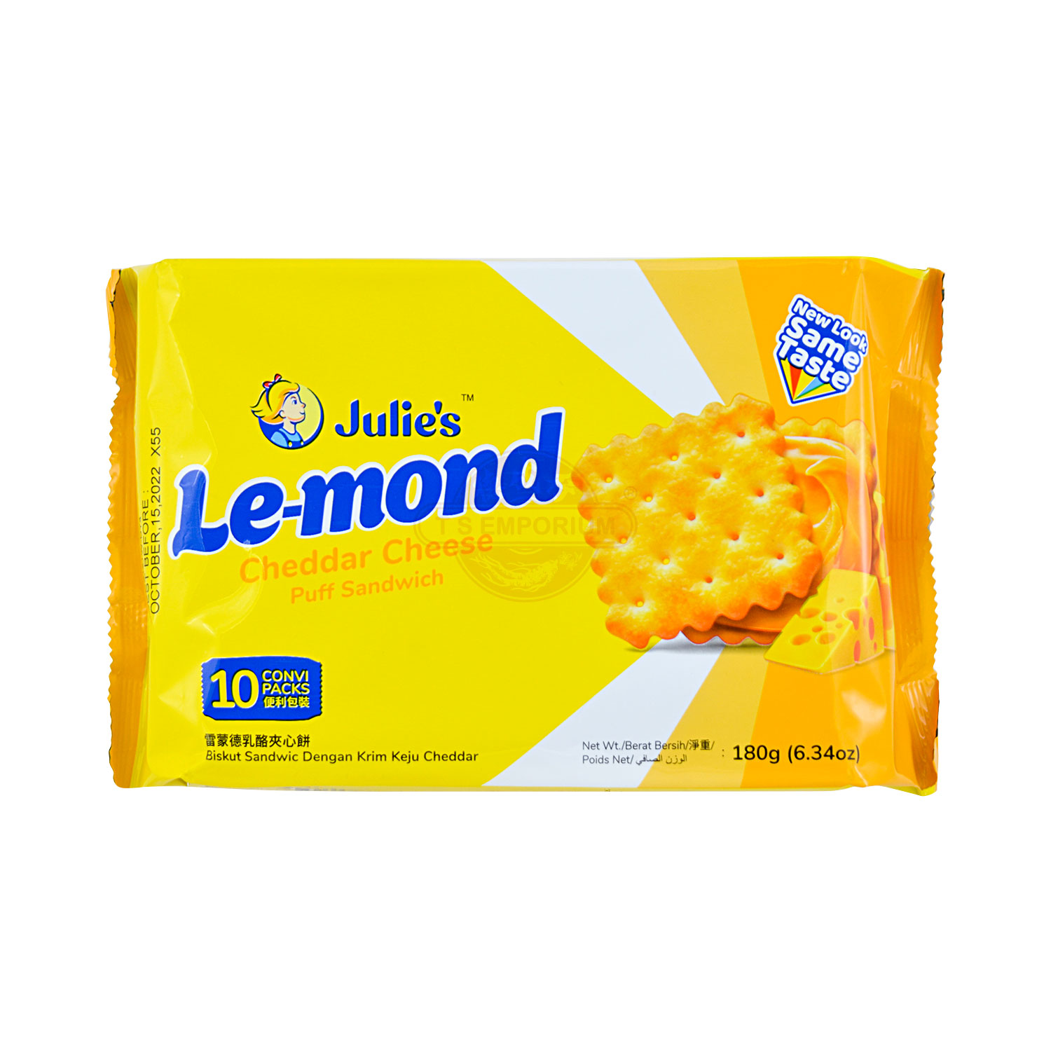Julie's Lemond Puff Sandwich Cheddar Cheese Cream 180g Tak Shing Hong