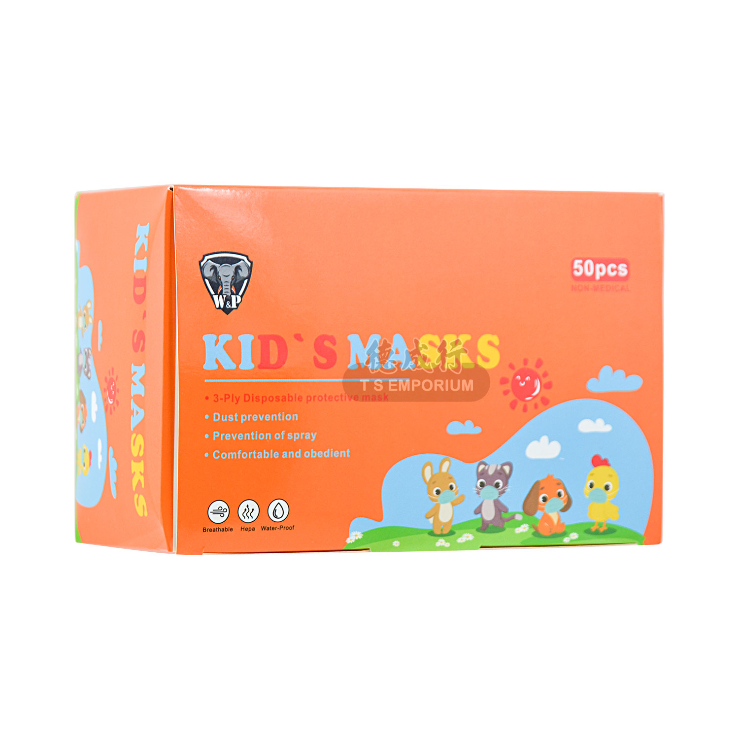 W&P Kid's Masks 3Ply Disposable Protective Mask (Mix patterns and