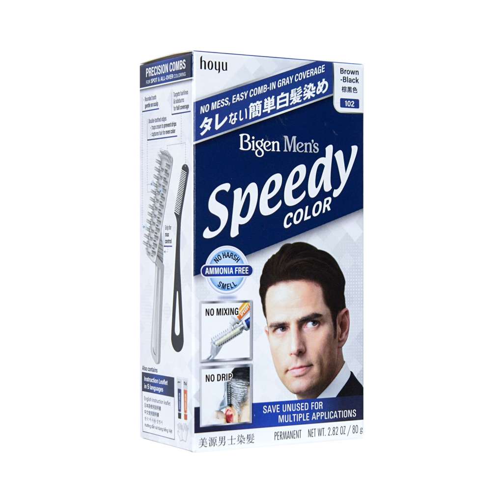 BIGEN Men's Speedy Hair Color (#102 Brown Black) 80g - Tak Shing Hong