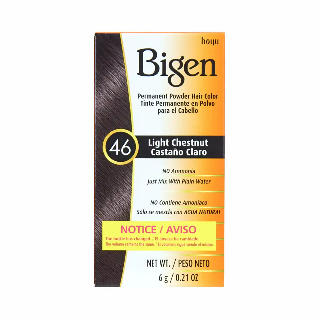 BIGEN Permanent Powder Hair Color (#46 Light Chestnut) 6g
