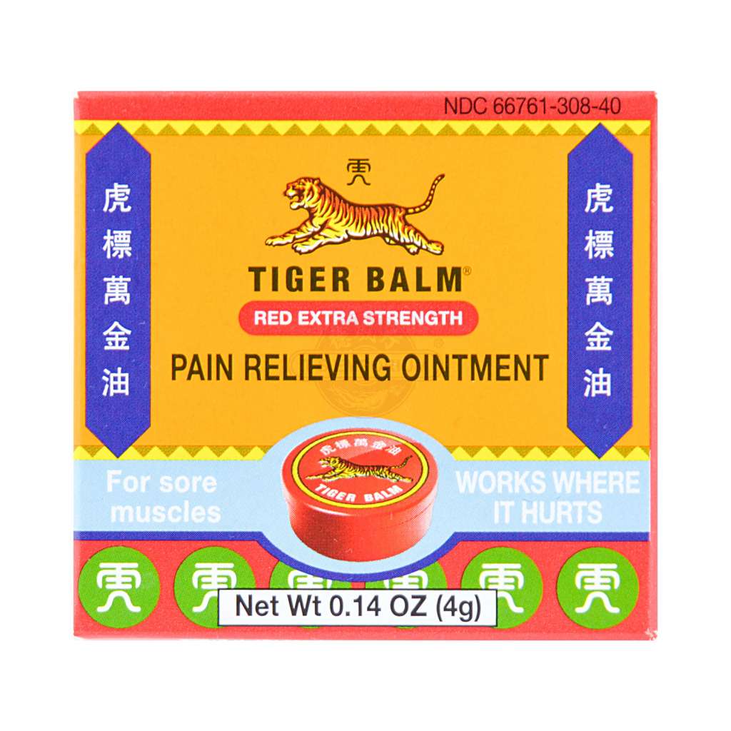 TIGER BALM Red Extra Strength Pain Ointment (for sore muscles) 4g - Tak Shing Hong