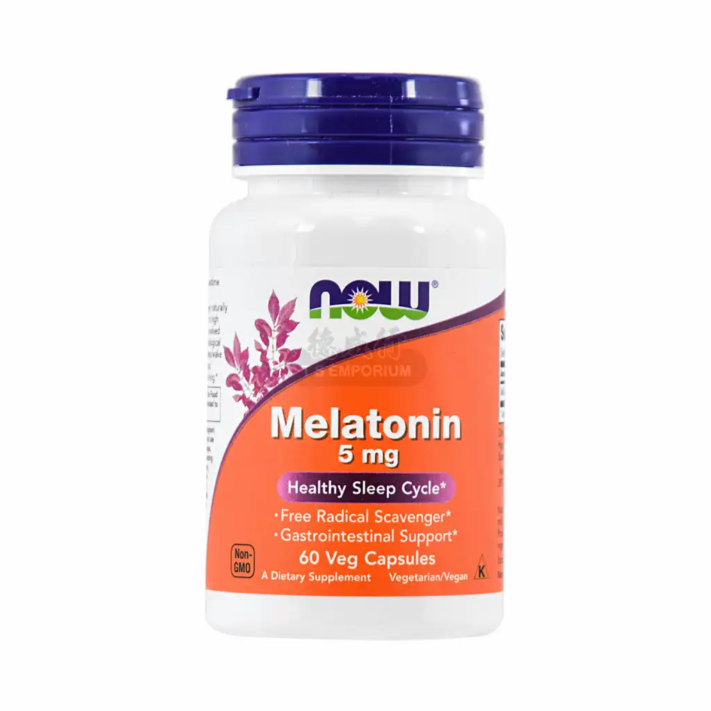 NOW美国诺奥 褪黑素素食胶囊 5mgX60粒