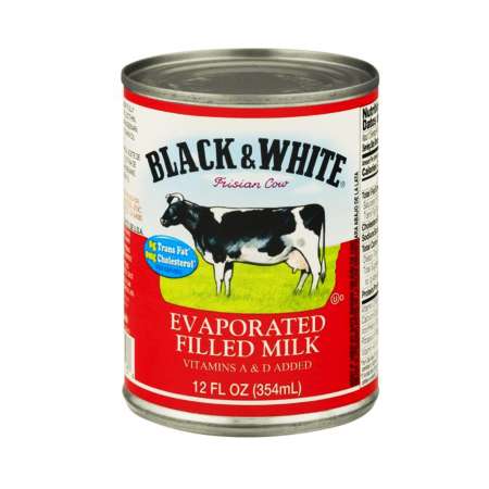 BLACK & WHITE Evaporated Filled Milk 12oz 黑白花牛 植脂淡奶 12oz 黑白花牛 植脂淡奶 12oz