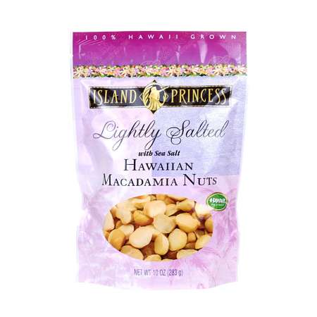 ISLAND PRINCESS Hawaiian Macadamia Nuts Lightly Salted (with Sea Salt) 283g 美国公主岛 夏威夷果仁 澳洲坚果(海盐) 283g 美國公主島 夏威夷果仁 澳洲堅果(海鹽) 283g