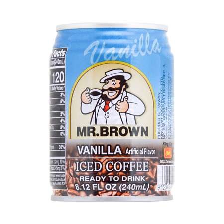 台湾金车 伯朗咖啡 香草口味 240ml KING CAR Mr. Brown Iced Coffee Vanilla Flavor 240ml