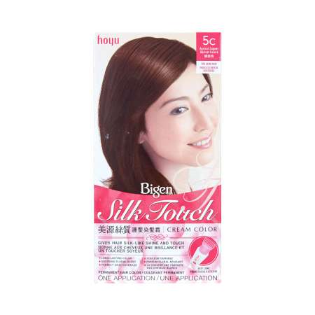 BIGEN Silk Touch Cream Color For Asian Hair (#5C Apricot Copper) 美源 丝质护发染发霜 (#5C 铜金色 Apricot Copper) 美源 絲質護髮染髮霜 (#5C 銅金色 Apricot Copper)