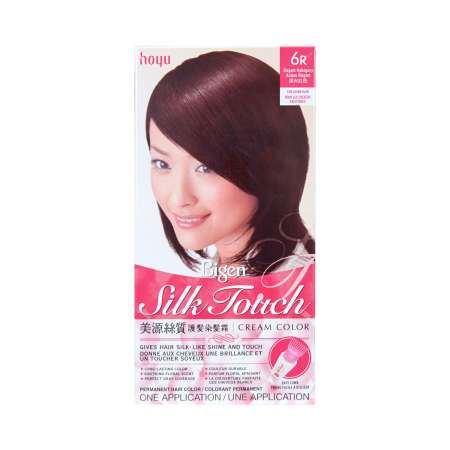 BIGEN Silk Touch Cream Color For Asian Hair (#6R Elegant Mahogany) 美源 丝质护发染发霜 (#6R 深火红色 Elegant Mahogany) 美源 絲質護髮染髮霜 (#6R 深火紅色 Elegant Mahogany)