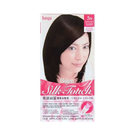 BIGEN Silk Touch Cream Color For Asian Hair (#3N Brownish Black) 美源 丝质护发染发霜 (#3N 自然棕黑色 Brownish Black) 美源 絲質護髮染髮霜 (#3N 自然棕黑色 Brownish Black)