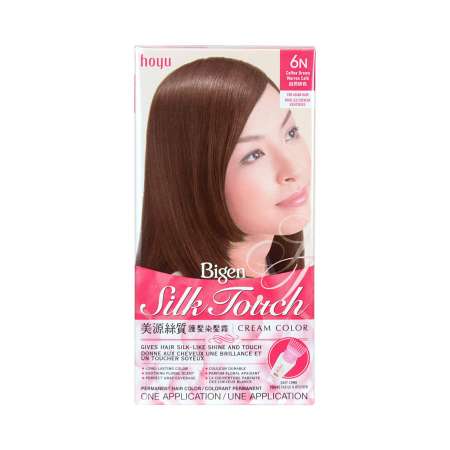 BIGEN Silk Touch Cream Color For Asian Hair (#6N Coffee Brown) 美源 丝质护发染发霜 (#6R 深火红色 Coffee Brown) 美源 絲質護髮染髮霜 (#6R 深火紅色 Coffee Brown)