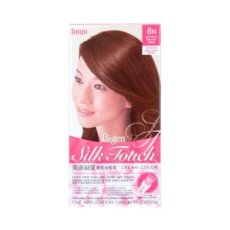 BIGEN Silk Touch Cream Color For Asian Hair (#8N Light Blonde) 美源 丝质护发染发霜 (#8N 金啡色 Light Blonde) 美源 絲質護髮染髮霜 (#8N 金啡色 Light Blonde)