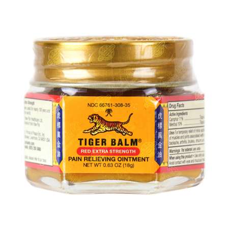 TIGER BALM Red Extra Strength Pain Relieving Ointment (for sore muscles) 18g 虎标 红色强力万金油 18g (肌肉酸痛型) 虎標 紅色強力萬金油 18g (肌肉酸痛型)