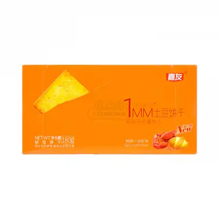 嘉友 1MM 薄脆土豆饼干 爽辣小龙虾味 180g