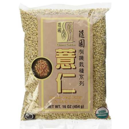 CHIMES GARDEN Organic Pearl Barley 16oz 随园 有机薏仁 16oz 隨園 有機薏仁 16oz