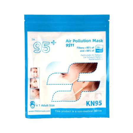 95PLUS KN95防护口罩 独立装 1片 95 PLUS KN95 Air Pollution Mask 9511 Adult Size 1pc