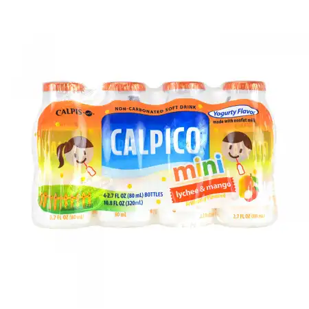 CALPICO Non-Carbonated Soft Drink, Lychee & Mango Flavor 4pcs/320ml