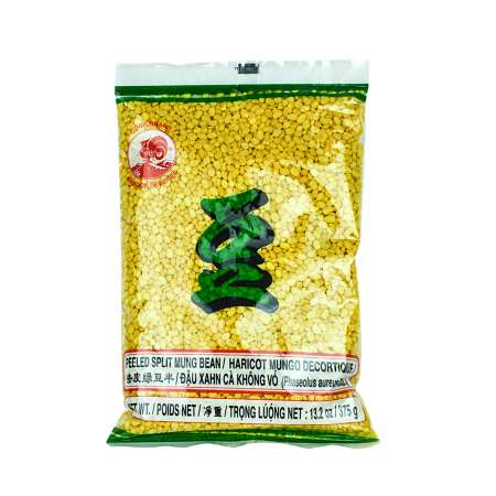 COCK Peeled split mung bean 13.23oz 泰国COCK 去皮绿豆 375g 泰國COCK 去皮綠豆 375g