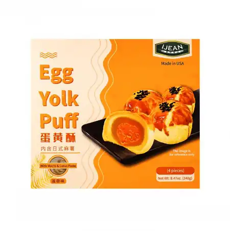 IJEAN Egg Yolk Puff with Mochi & Lotus Paste 4pcs/240g