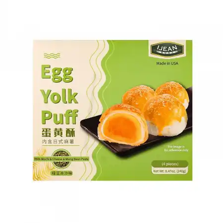美国义珍 蛋黄酥(内含日式麻薯) 绿豆冰沙味 4枚入/240g