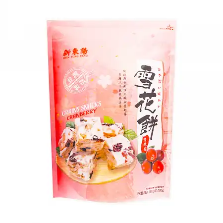 台湾新东阳 雪花饼 蔓越莓口味 180g 