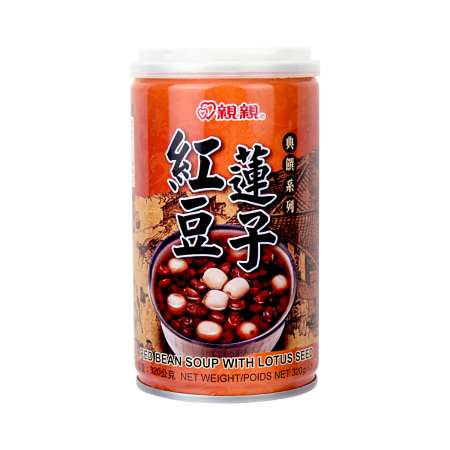 CHINCHIN Red Bean Soup w/Lotus Seed 320g 台湾亲亲 红豆莲子粥 320g 台灣親親 紅豆蓮子粥 320g