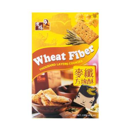 TK FOOD Whear Fiber Thousand Layers Cookies 120g 台湾老杨 麦纤方块酥 120g 台灣老楊 麥纖方塊酥 120g