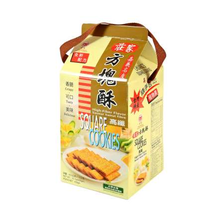 CHUANG’S Hi Fiber Cookies 430g 台湾莊家 高纖方块酥 430g 台灣莊家 高纖方塊酥 430g