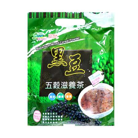 FOOD HEALTH Black Bean Mixed Cereal Powder 450g 台湾富懋 黑豆五谷滋养茶 15包入/450g 台灣富懋 黑豆五穀滋養茶 15包入/450g